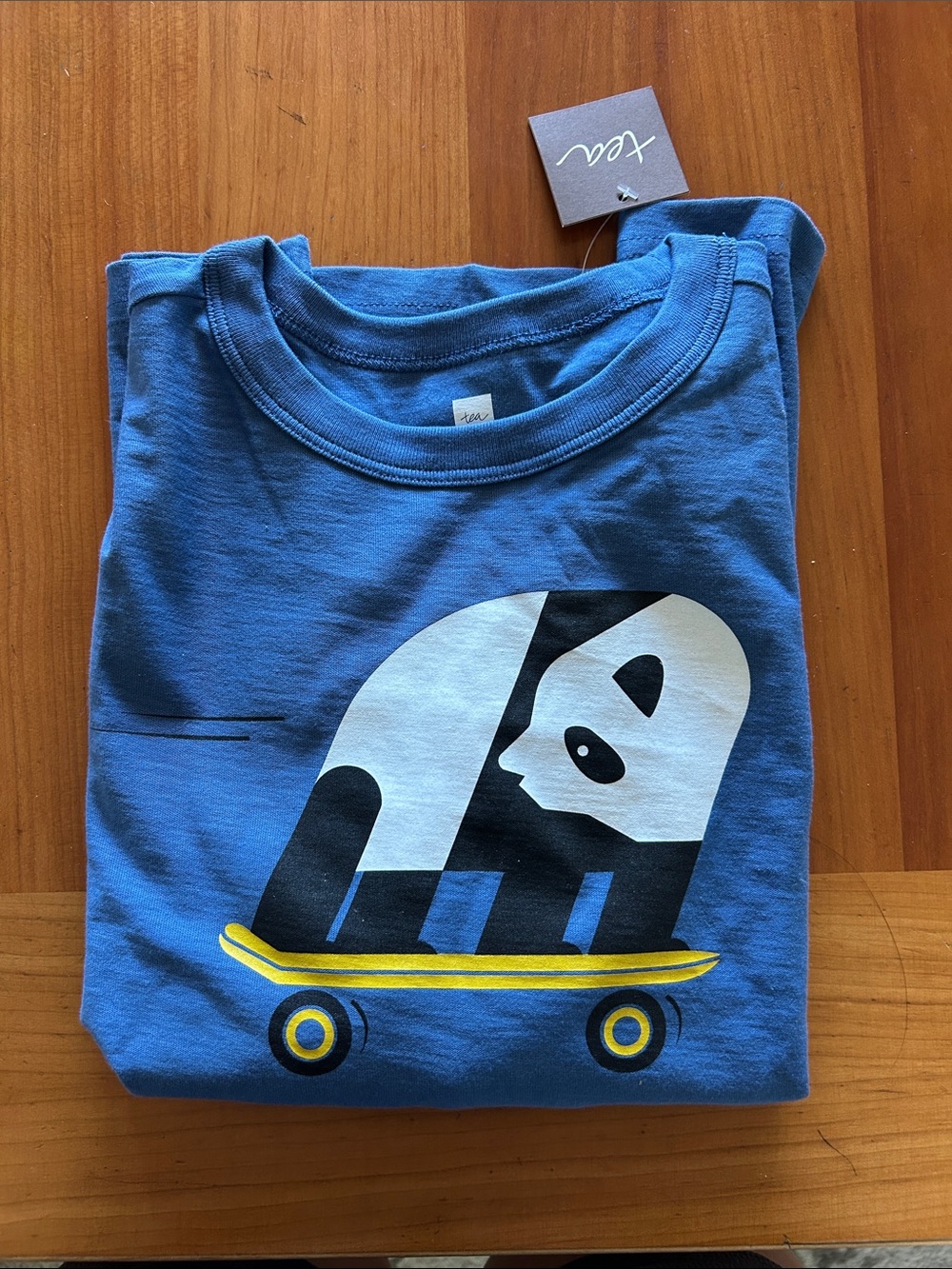 Tea Collection Blue Panda Skateboard Tee